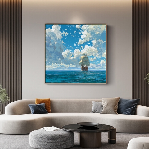 Tranh Thuyền Buồm Bầu Trời Rộng Lớn | PT21