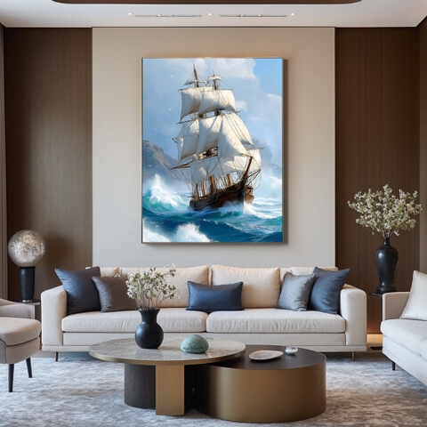 Tranh Thuyền Buồm Ngược Sóng | PT17