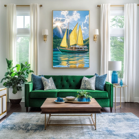 Tranh Thuyền Buồm Vạn Lý & Hanh Thông | PT08