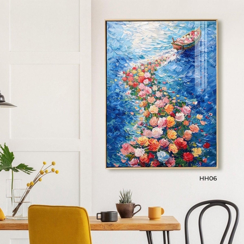 Tranh Thuyền Hoa Hồng Xuôi Biển | HH06