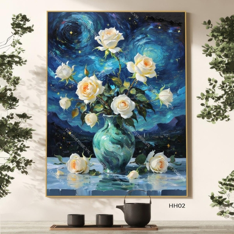 Tranh Vũ Điệu Hoa Hồng Dưới Trăng | HH02