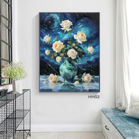 Tranh Vũ Điệu Hoa Hồng Dưới Trăng | HH02