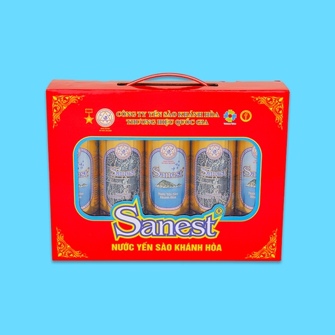 Nước yến sào Khánh Hòa Sanest hộp 5 lon 190ml
