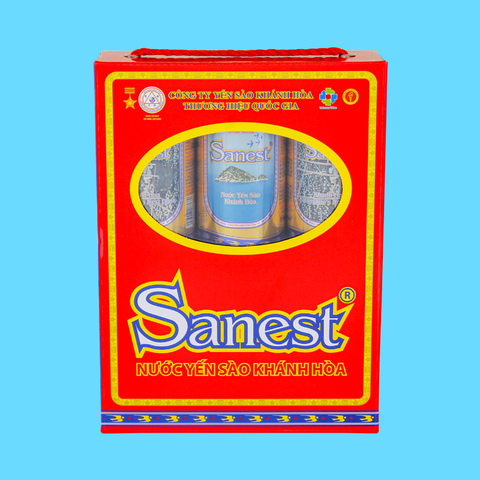 Nước yến sào Khánh Hòa Sanest hộp 6 lon 190ml