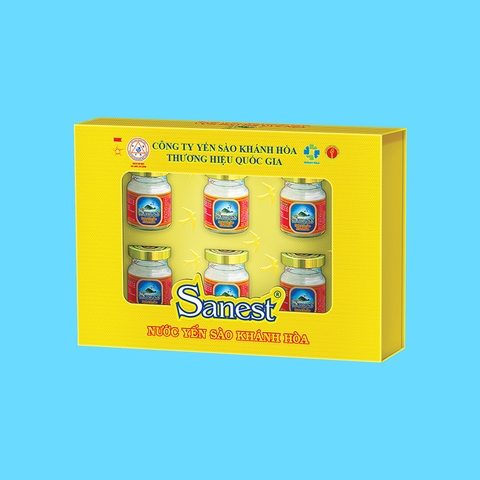 Nước yến sào Khánh Hòa Sanest hộp 6 lọ 70ml Quà tặng