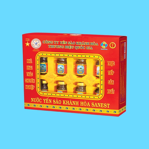 Nước yến sào Khánh Hòa Sanest hộp 8 lọ 70ml