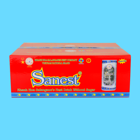 Nước yến sào Khánh Hòa Sanest không đường thùng 30 lon 190ml