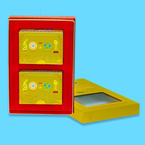 Yến sào đảo thiên nhiên tinh chế hộp quà tặng gồm 2 hộp 3g