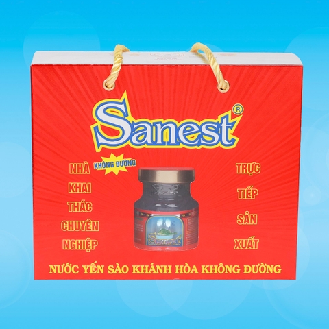 Nước yến sào Khánh Hòa Sanest không đường hộp 6 lọ 70ml