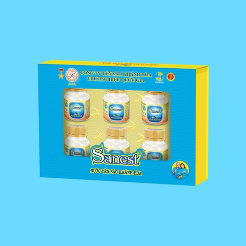 Nước yến sào Khánh Hòa Sanest dành cho người cao tuổi hộp 6 lọ 70ml