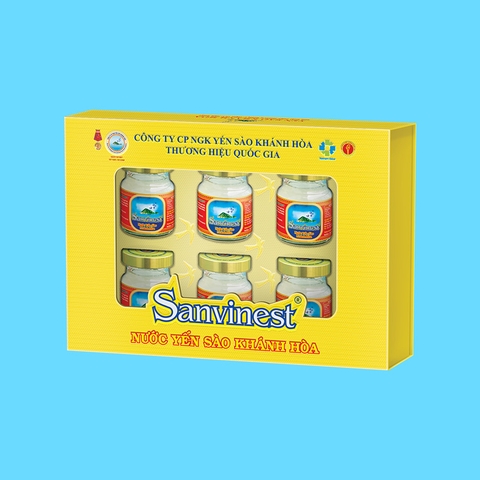 Nước yến sào Khánh Hòa Sanvinest hộp 6 lọ 70ml