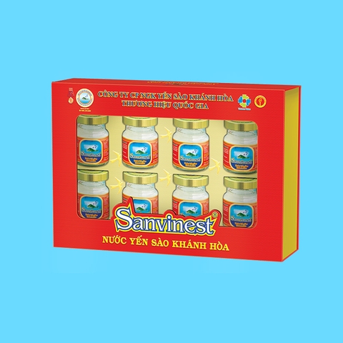 Nước yến sào Khánh Hòa Sanvinest hộp 8 lọ 70ml