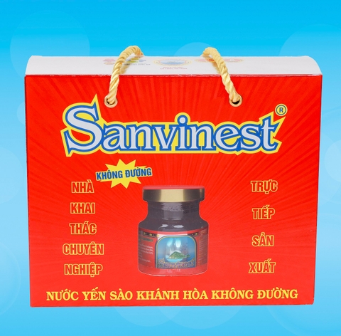 Nước yến sào Khánh Hòa Sanvinest không đường hộp 6 lọ 70ml