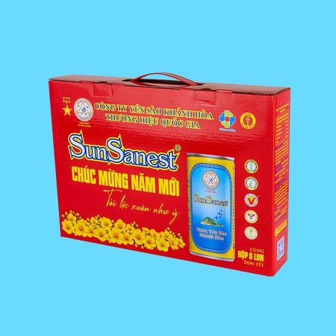 Nước yến sào Khánh Hòa SunSanest hộp 6 lon 190ml