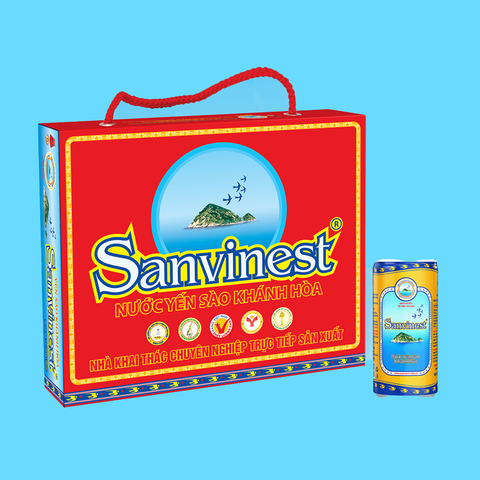 Nước yến sào Khánh Hòa Sanvinest hộp 10 lon 190ml