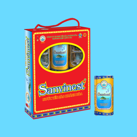 Nước yến sào Khánh Hòa Sanvinest hộp 6 lon 190ml