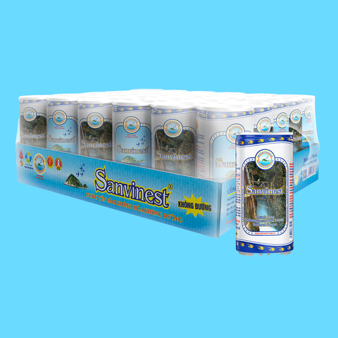 Nước yến sào Khánh Hòa Sanvinest không đường khay 30 lon 190ml
