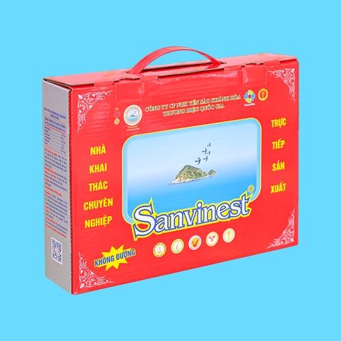 Nước yến sào Khánh Hòa Sanvinest không đường hộp quà tặng 5 lon 190ml