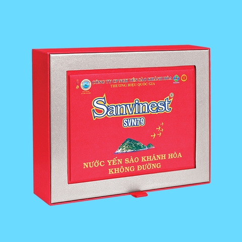 Nước yến sào Khánh Hòa Sanvinest SVN79 không đường hộp 5 lọ 79ml
