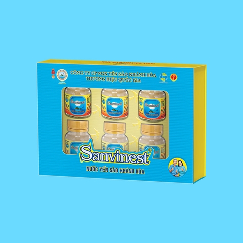 Nước yến sào Khánh Hòa Sanvinest dành cho người cao tuổi hộp 6 lọ 70ml