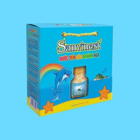 Nước yến sào Khánh Hòa Sanvinest dành cho trẻ em hộp 6 lọ 62ml