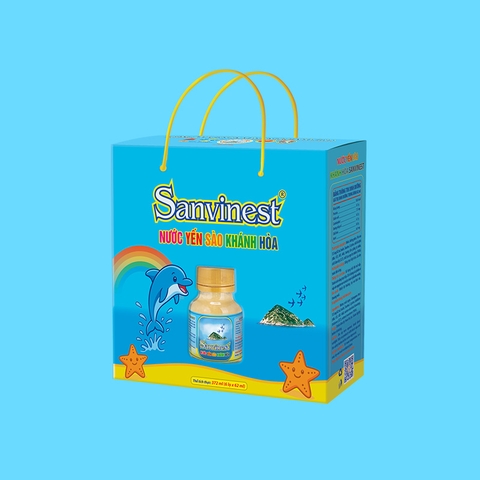 Nước yến sào Khánh Hòa Sanvinest dành cho trẻ em hộp 6 lọ 62ml