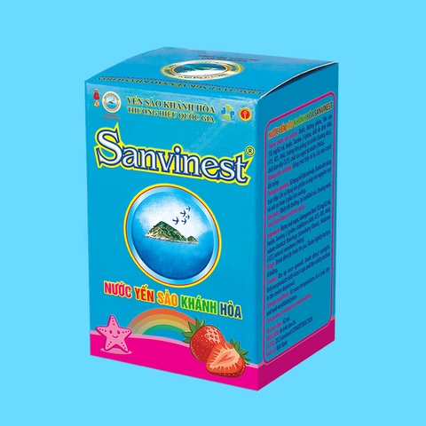 Nước yến sào Khánh Hòa Sanvinest vị dâu lọ 62 ml