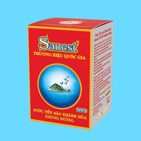 Nước yến sào Khánh Hòa Sanest SVN79 không đường lọ 79ml