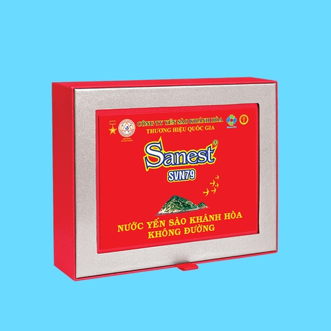 Nước yến sào Khánh Hòa Sanest SVN79 không đường hộp 5 lọ 79ml