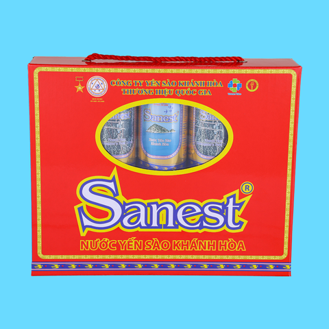 Nước yến sào Khánh Hòa Sanest hộp 10 lon 190ml