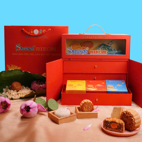 Bánh Trung thu Yến sào hộp quà tặng 9 bánh