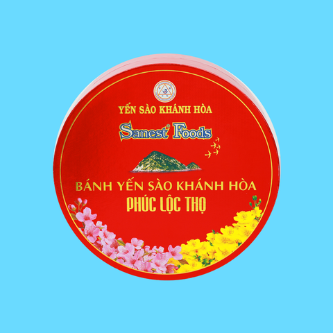 Bánh Yến sào Khánh Hòa Phúc Lộc Thọ hộp 8 bánh PLT + 1 hộp Cookie
