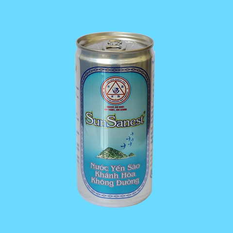 Nước yến sào Khánh Hòa SunSanest không đường lon 190ml