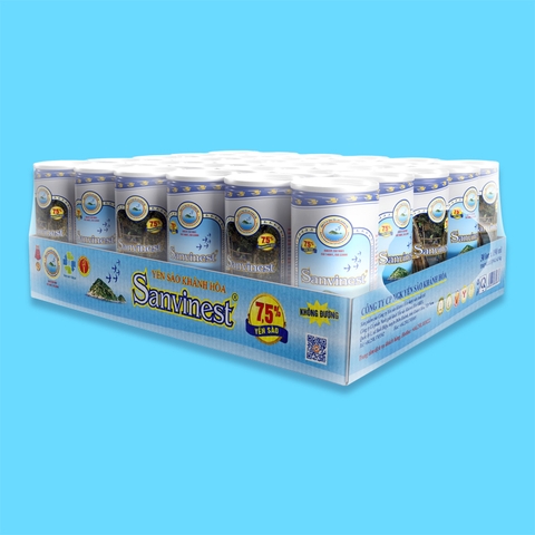 Nước yến sào Khánh Hòa Sanvinest không đường khay 30 lon 190ml