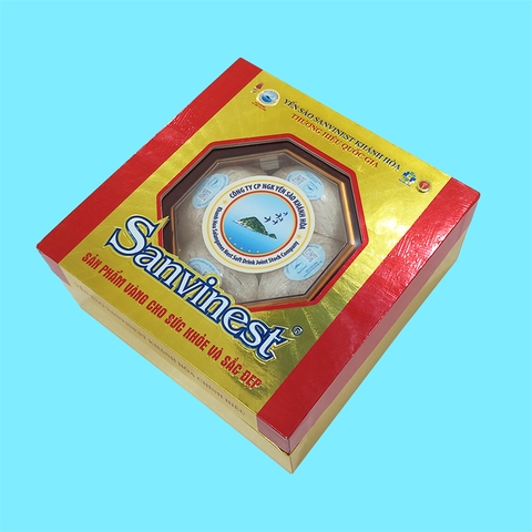 Hộp quà tặng Yến sào Sanvinest Khánh Hòa chính hiệu tinh chế dạng tổ - Hộp 20g
