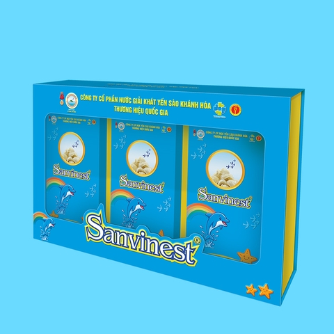 Hộp QT Tinh chất Yến sào Khánh Hòa Sanvinest dành cho trẻ em - 30 Túi 25ml