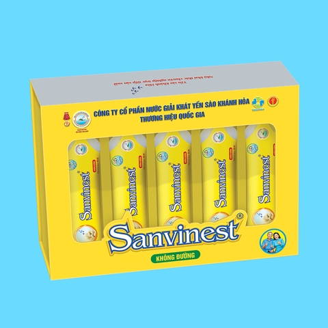 Hộp QT Tinh chất Yến sào Khánh Hòa Sanvinest không đường dành cho người cao tuổi - 20 Túi 25ml
