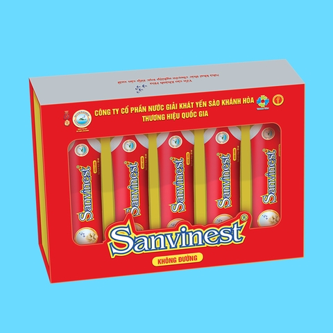 Hộp QT Tinh chất Yến sào Khánh Hòa Sanvinest không đường - 20 Túi 25ml