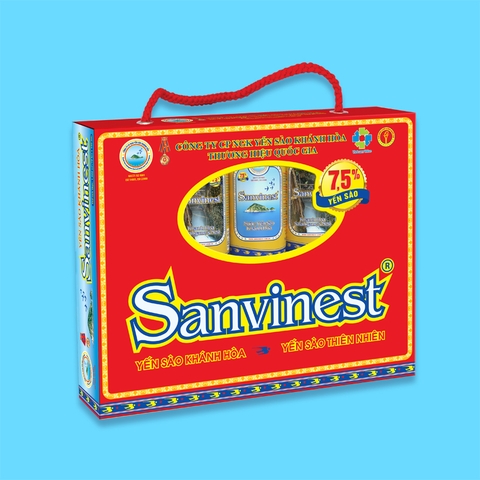 Nước yến sào Khánh Hòa Sanvinest hộp 10 lon 190ml