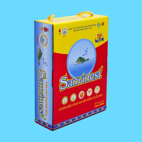 Nước yến sào Khánh Hòa Sanvinest hộp 5 lon 190ml