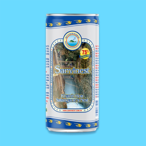 Nước yến sào Khánh Hòa Sanvinest không đường lon 190ml