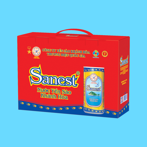 Nước yến sào Khánh Hòa Sanest thùng 24 lon 190ml