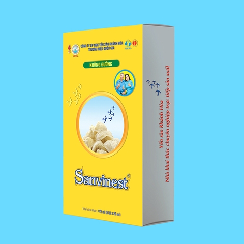 Tinh chất Yến sào Khánh Hòa Sanvinest không đường dành cho người cao tuổi - Hộp 5 túi 25ml