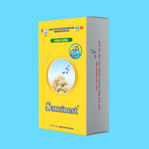 Tinh chất Yến sào Khánh Hòa Sanvinest không đường dành cho người cao tuổi - Hộp 10 Túi 25ml