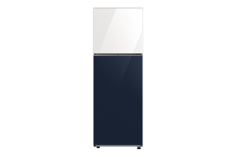 Tủ Lạnh Bespoke Ngăn Đông Trên với Đông Mềm Linh Hoạt 4 Chế Độ Optimal Fresh+ màu Trắng Thạch Anh/Xanh Navy, 305L