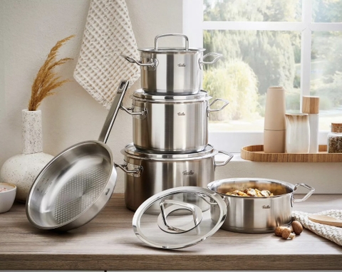 Bộ nồi Fissler Original Profi Collection 4 nồi 1 chảo đáy tổ ong