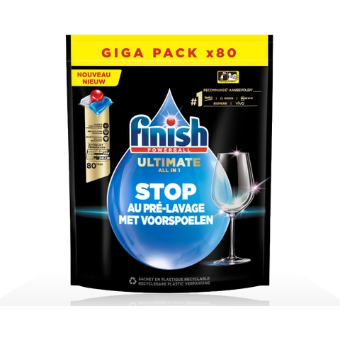 Viên rửa bát Finish Ultimate All in One 80 viên