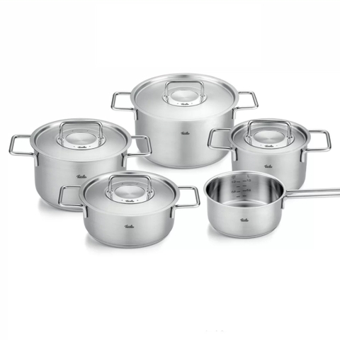 Bộ Nồi Fissler Pure 5 Món Nắp Inox Có Quánh 086-114-05-000