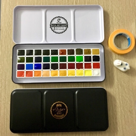 Màu nước Pocket Vangogh 40-full 72 màu