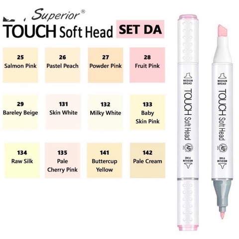 Bút Marker Touch Soft Head - mã màu Da